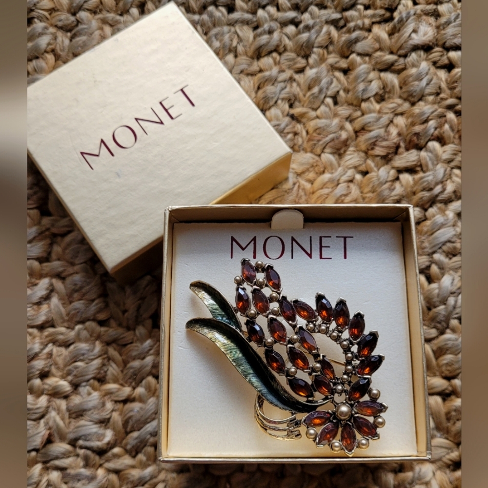 Monet Vintage Topaz Pin